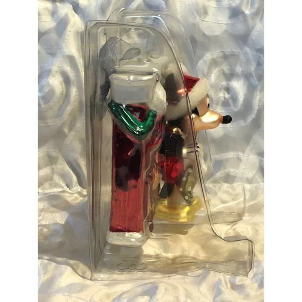 Disney A Touch of Magic Large Blown Glass Mickey Mouse‎ Christmas Ornament -IOB